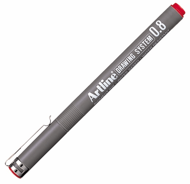 ARTLINE ÇİZİM KALEMİ DRAWING SYSTEM 238 0.8 KIRMIZI A-EK-238 RED