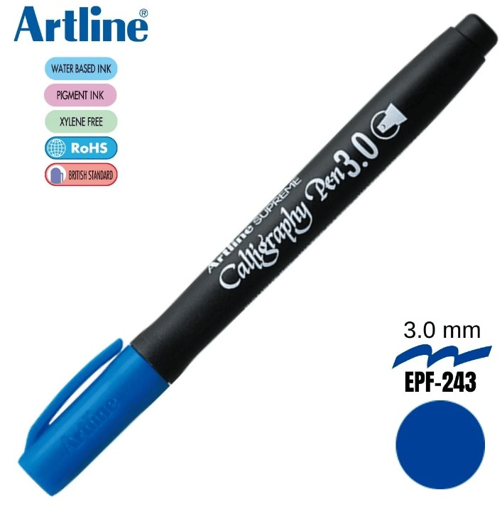 ARTLINE KALİGRAFİ KALEMİ SUPREME CALLIGRAPHY PEN 243 3.0 MAVİ A-EPF-243 BLUE