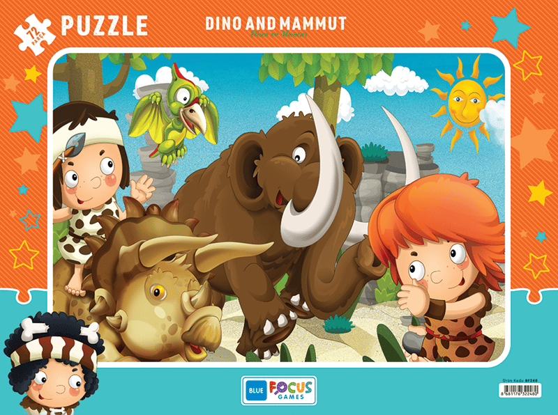 BLUE FOCUS PUZZLE 72 PARÇA DİNO VE MAMUT BF248