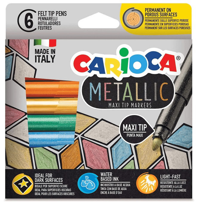 CARİOCA KEÇELİ KALEM METALİK JUMBO 6 LI 43161