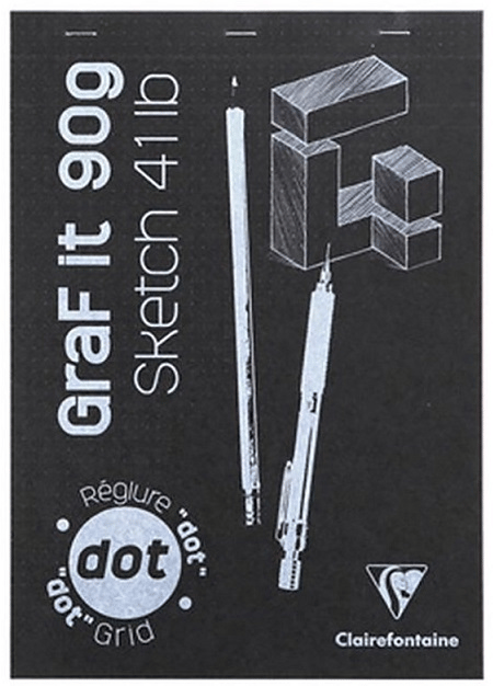 CLAIREFONTAINE ÇİZİM BLOĞU GRAFIT BLANC DOT A4 90 GR 80 YP GBD96653