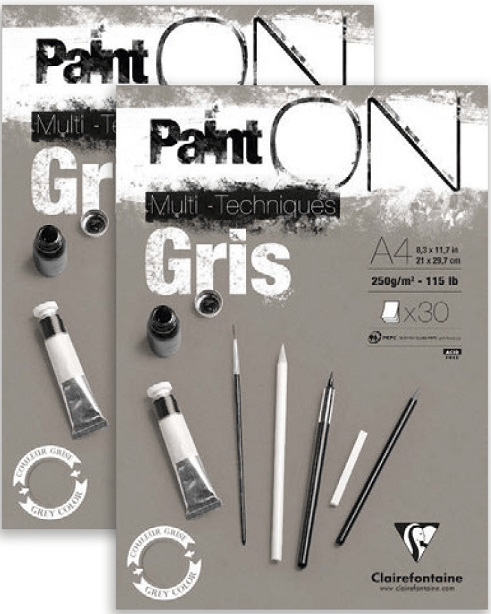 CLAIREFONTAINE ÇİZİM BLOĞU PAINT-ON GREY A5 250 GR 30 YP PO975808