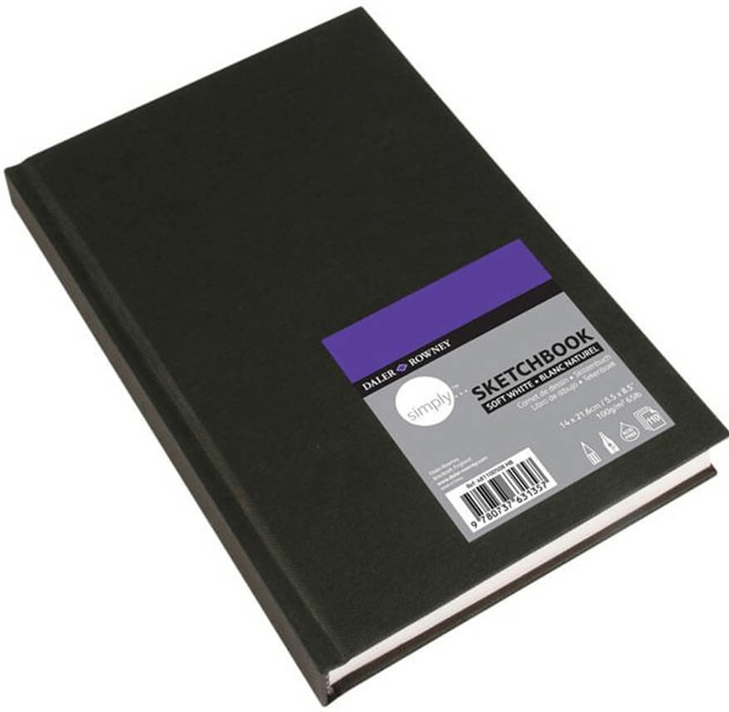 DALER ROWNEY SKETCH ESKİZ DEFTERİ SIMPLY SERİSİ SERT KAPAK 14x21 100 GR 110 SF SOFT BEYAZ 481100508