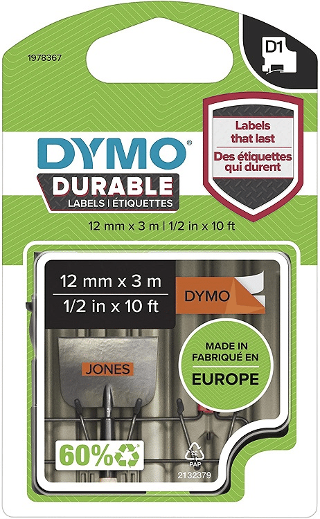 DYMO ŞERİT D1 KALICI 12MM x 3MT TURUNCU/SİYAH 1978367