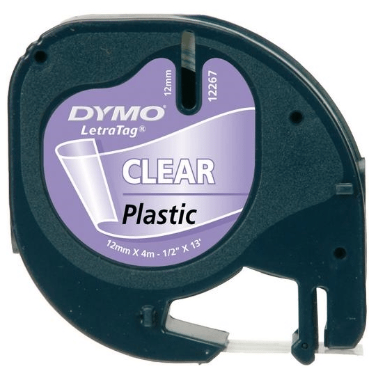 DYMO ŞERİT LETRATAG PLASTİK 12MM x 4MT ŞEFFAF 721530 12268