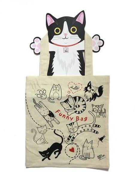 Funny Bag Çanta Sevimli Kediler - 38x40 cm