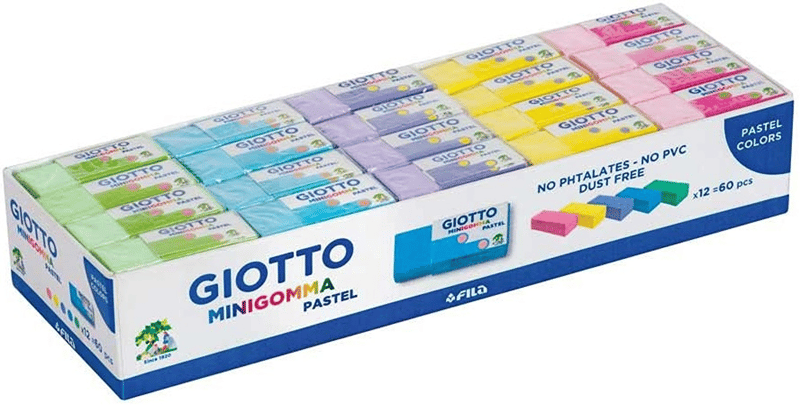 GIOTTO SİLGİ MİNİGOMMA PASTEL TONLAR 60 LI 241600