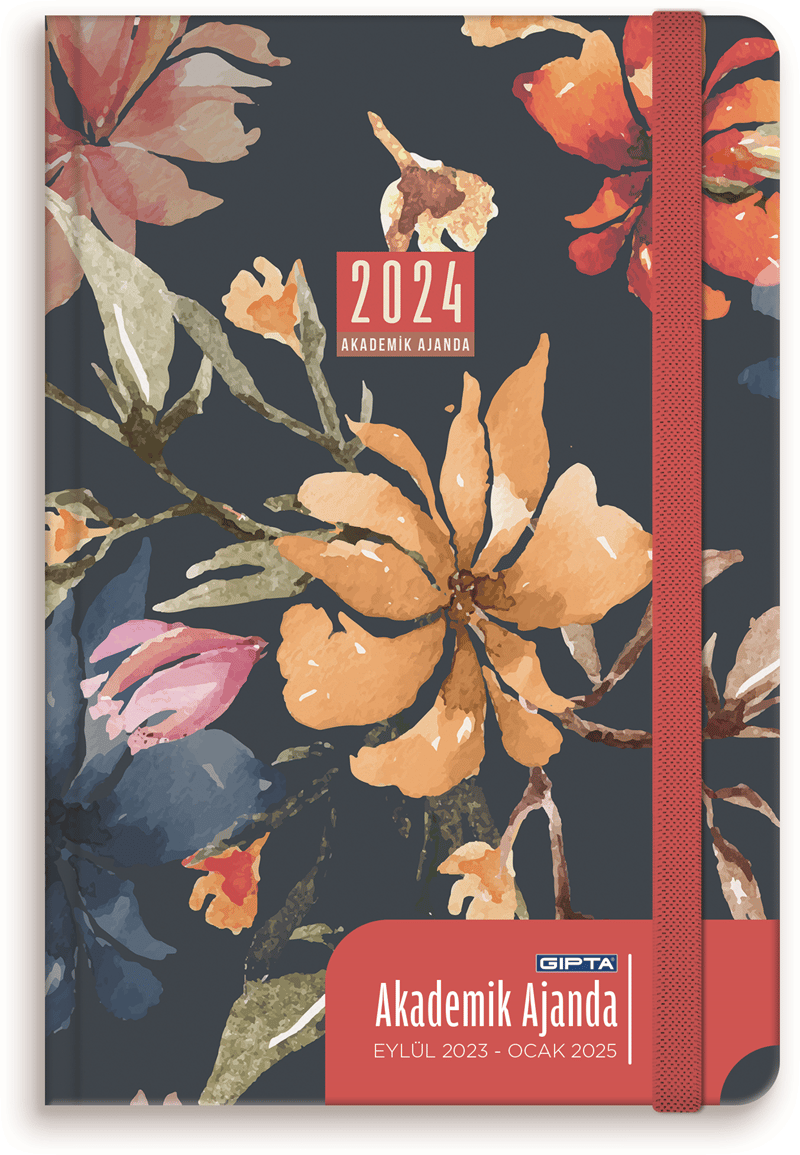 GIPTA AJANDA AKADEMİK 17X24 HAFTALIK SERT KAPAK LASTİKLİ 160-PSK