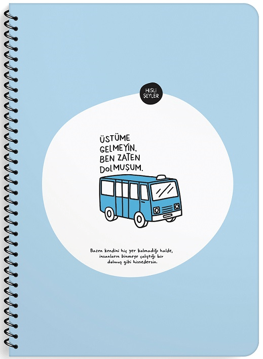 KESKİN DEFTER STİCKERLİ A4 SPİRALLİ ÜSTÜME GELMEYİN BEN ZATEN DOLMUŞUM 80 YP. ÇİZGİLİ 500501-99