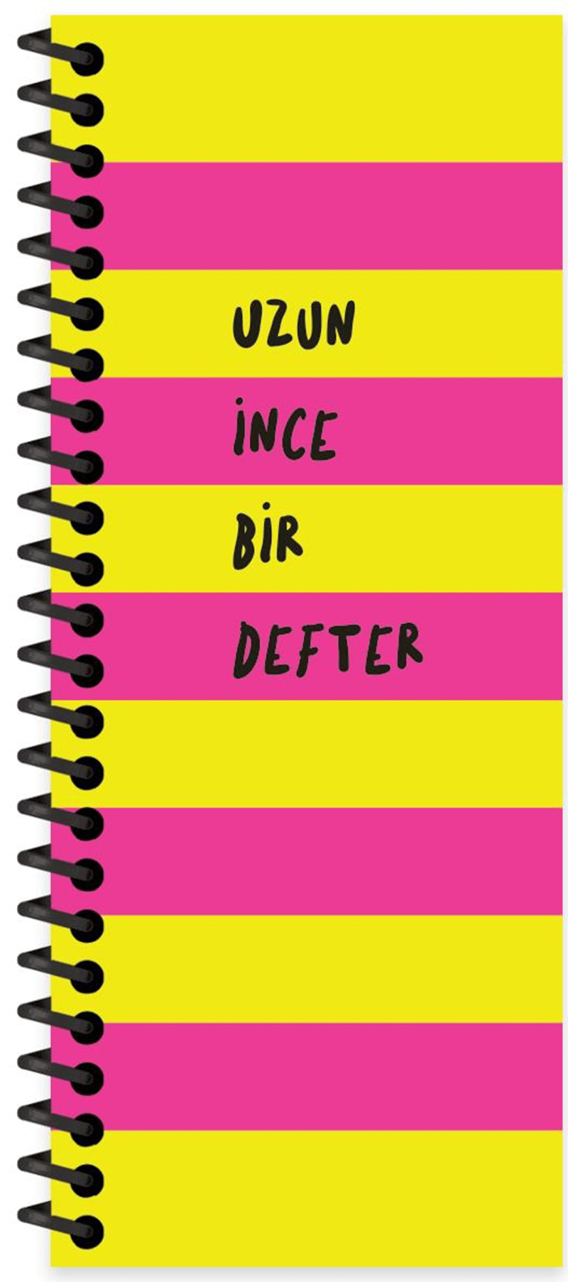 KESKİN DEFTER UZUN İNCE Bİ DEFTER PEMBE 8x21 SPİRALLİ SERT KAPAK 140 YP. DÜZ 417942