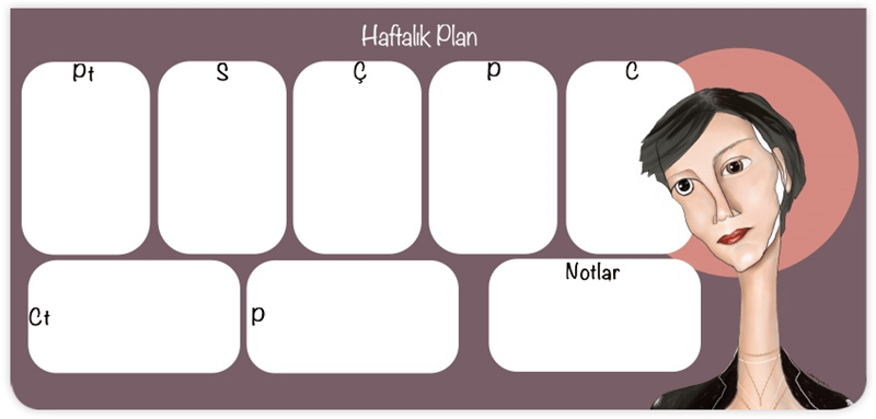 KESKİN PLANNER HAFTALIK BLOK 12x26 BU 830139