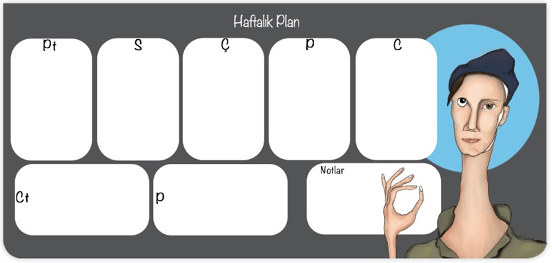KESKİN PLANNER HAFTALIK BLOK 12x26 BU 830139