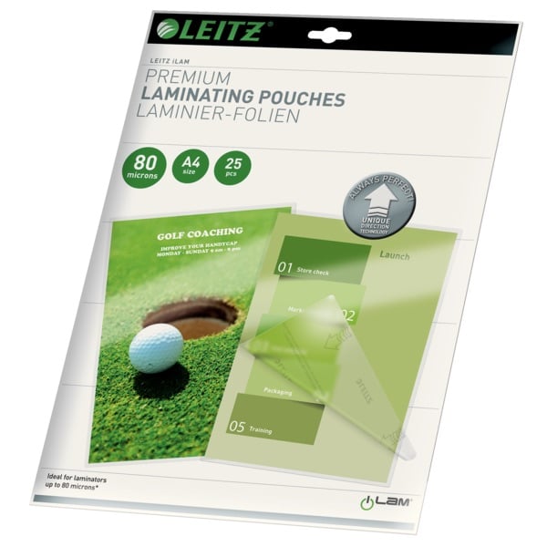 LEITZ LAMİNASYON FİLMİ A4   80MIC 25 Lİ L-7479