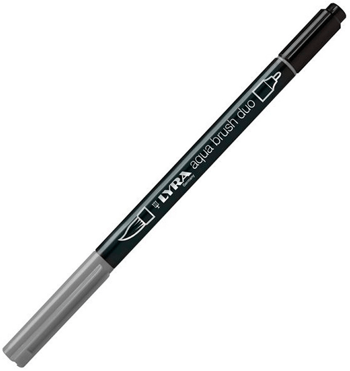 LYRA KEÇELİ KALEM AQUA BRUSH DUO FIRÇA UÇLU COLD GREY LIGHT L6520095