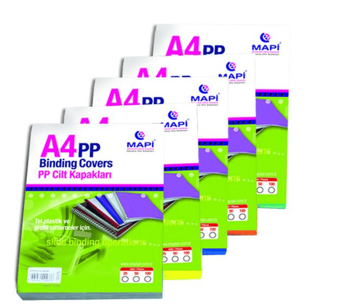 MAPİ CİLT KAPAĞI PP A4 550 MİC. SİYAH 50Lİ 2042701