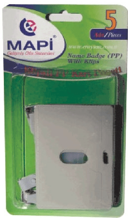 MAPİ KART P.KLİPSLİ PP YATAY SİYAH 5Lİ 910 16 01