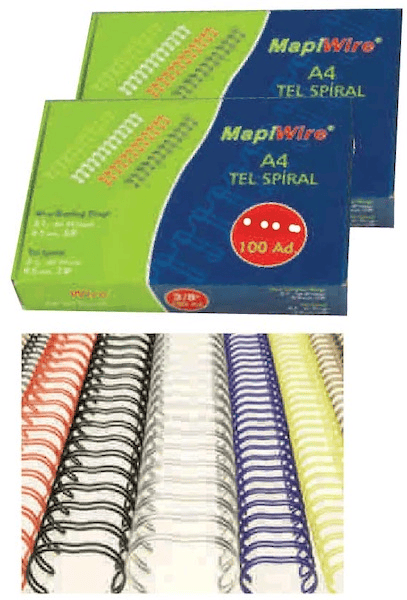 MAPİ SPİRAL TEL 2:1 5/8 M.SARI 50Lİ 210 10 50