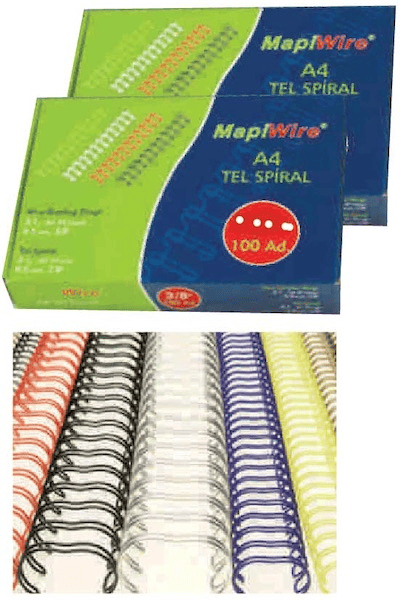 MAPİ SPİRAL TEL 2:1 7/8 M.KIRMIZI 50Lİ 210 12 53
