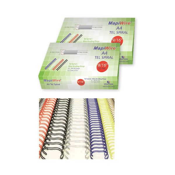 MAPİ SPİRAL TEL 3:1 3/16 BEYAZ 100LÜ 210 01 00