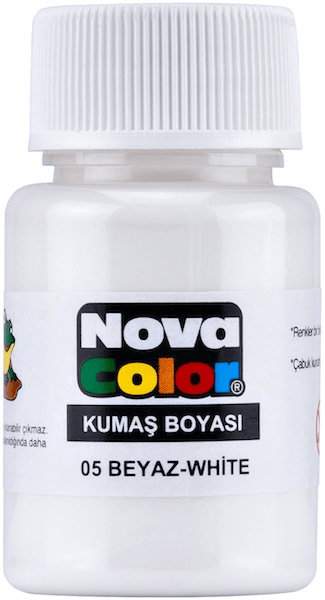 NOVA COLOR KUMAŞ BOYASI ŞİŞE 35 CC BEYAZ NC-163