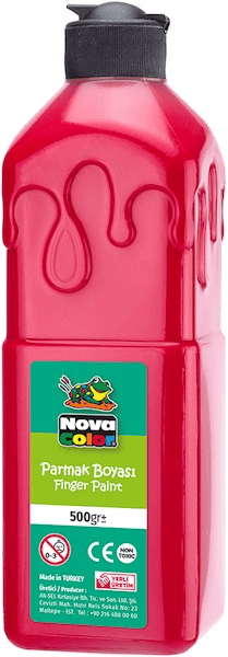 NOVA COLOR PARMAK BOYASI 500 GR KIRMIZI NC-371