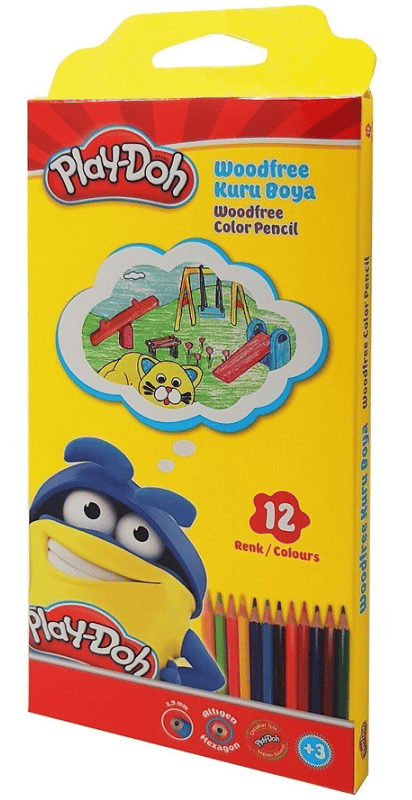 PLAY-DOH KURU BOYA 12 RENK WOODFREE ALTIGEN PLAY- KU029