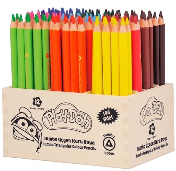 PLAY-DOH KURU BOYA ÜÇGEN 12 RENK 144LÜ PLAY-KU018