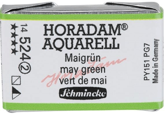 SCHMİNCKE HORADAM AQUARELL ARTİST SULU BOYA TAM TABLET SERİ 2 524 MAY GREEN 14524043