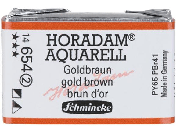 SCHMİNCKE HORADAM AQUARELL ARTİST SULU BOYA TAM TABLET SERİ 2 654 GOLD BROWN 14654043