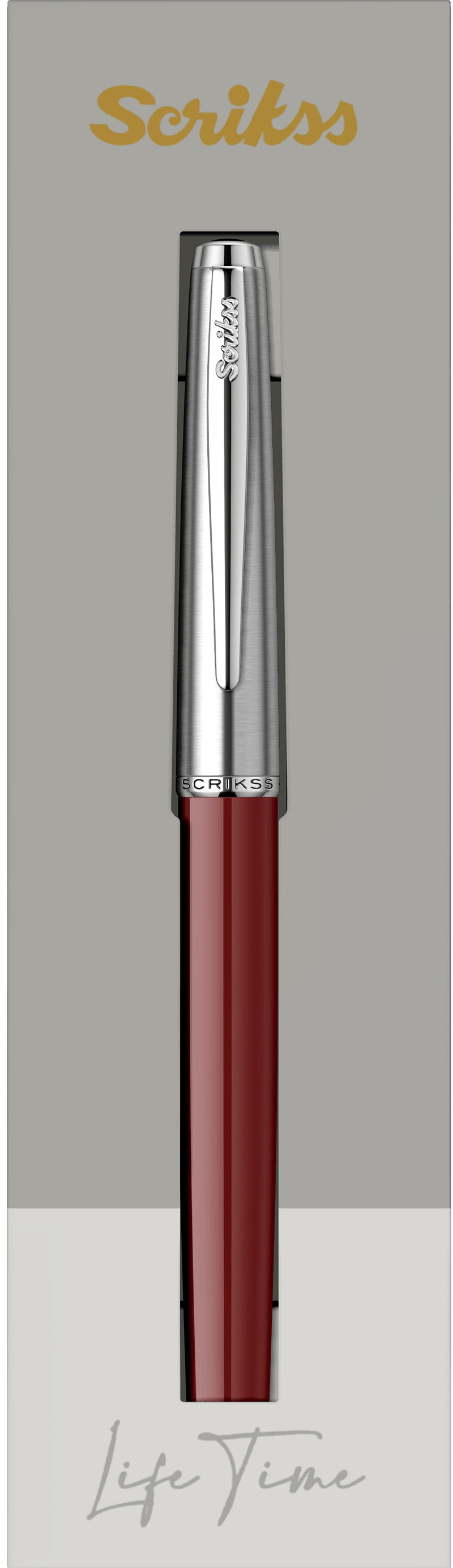 SCRIKSS ROLLER KALEM 78 ÖZEL KUTULU BORDO