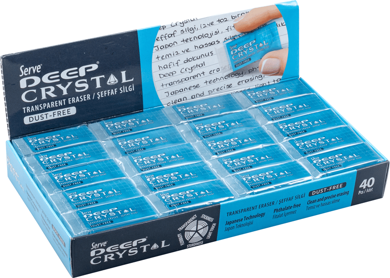 SERVE SİLGİ DEEP CRYSTAL ŞEFFAF 40 LI SV-DC40KT