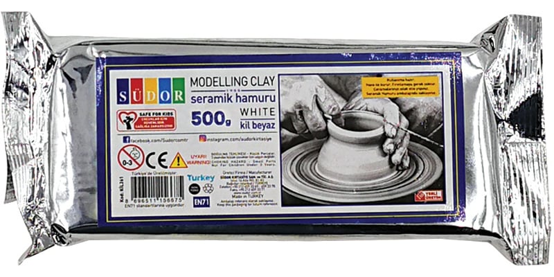 SÜDOR KİL SERAMIK 500 GR BEYAZ KİL261