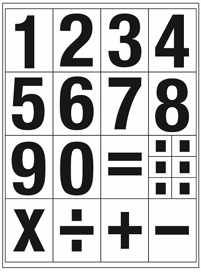 TANEX STICKER RAKAM 30 MM BOLD 2 ADET STC-518