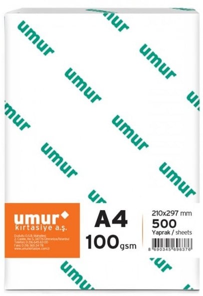 UMUR FOTOKOPİ KAĞIDI A4 100 GR 500 LÜ 30002420
