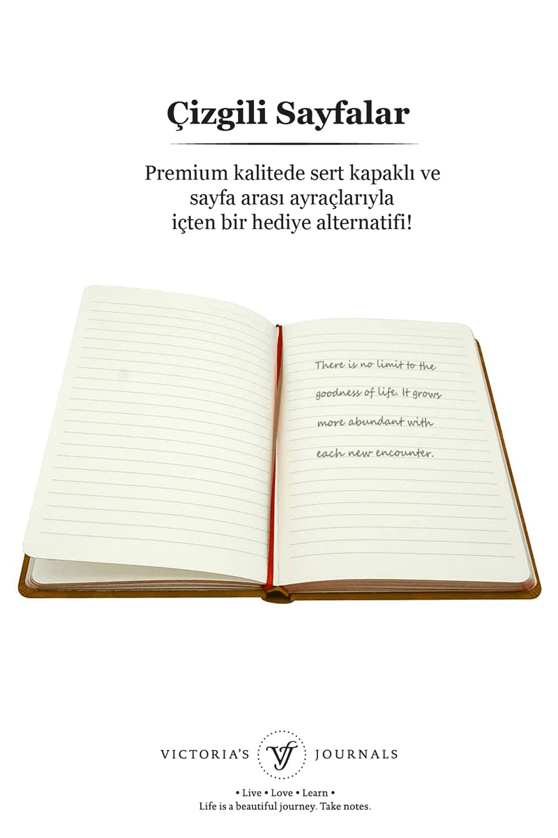 VJ DEFTER VINTAGE OLD BOOK 14x20 Cm. 80 Gr. 160 YP. ÇİZGİLİ TURUNCU 3477