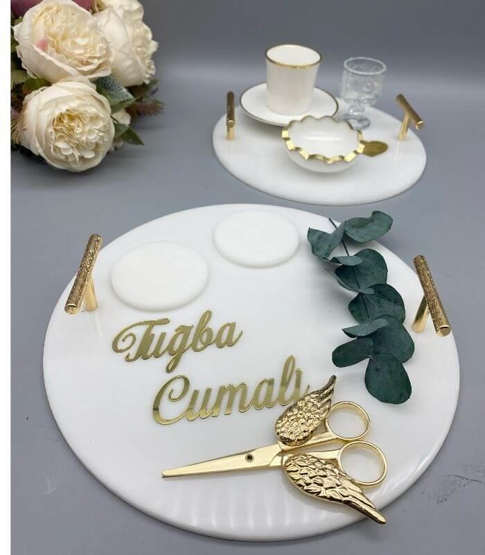 Eposki Söz ve Damat Kahve Tepsi Seti