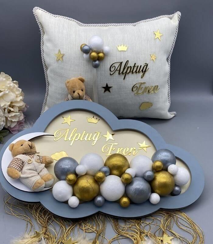 Hastane Bebek Kapı Süsü Takı Yastığı Set