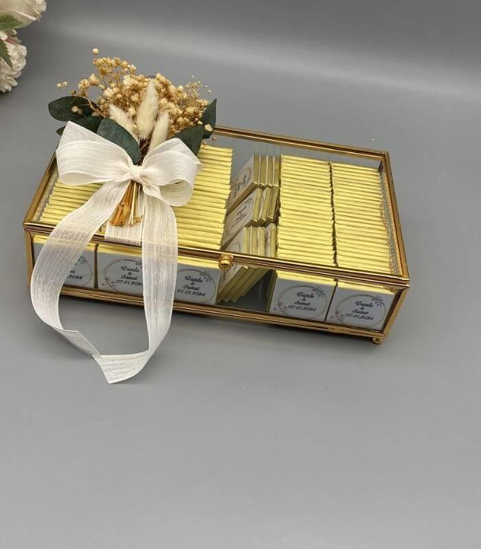İsteme Çikolatası Gold Dikdörtgen Kutu