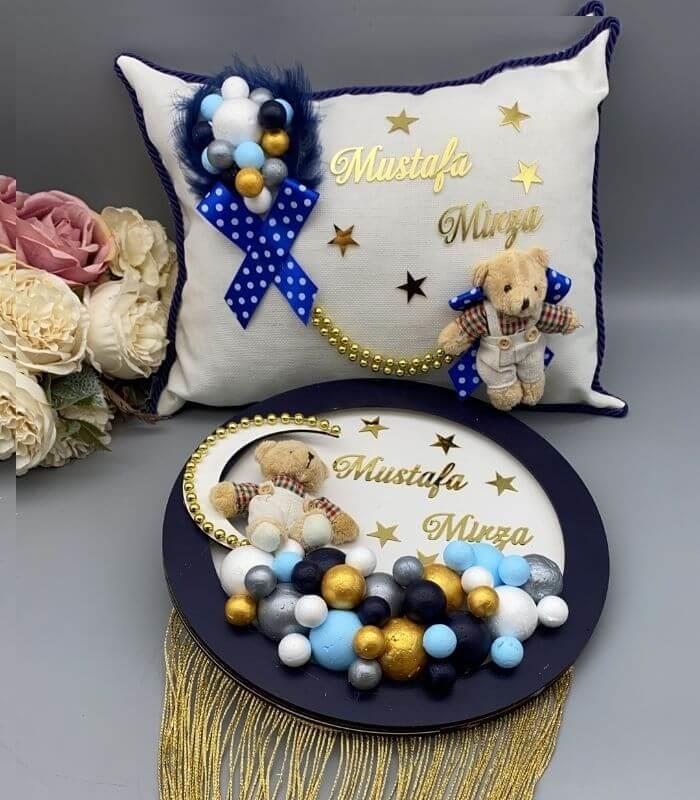 Yuvarlak Bebek Kapı Süsü Takı Yastığı