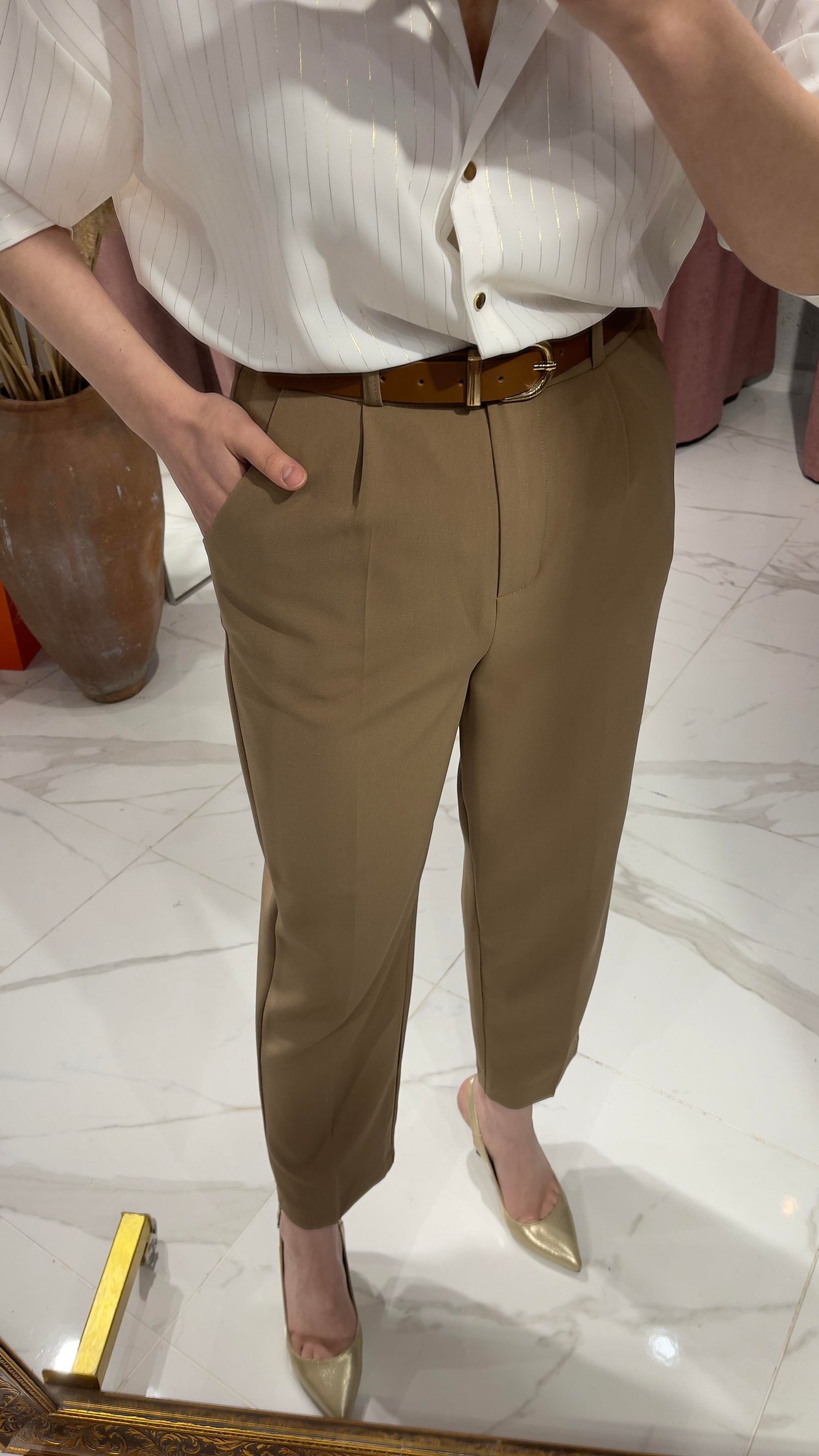 HAKİ KUMAŞ PANTOLON