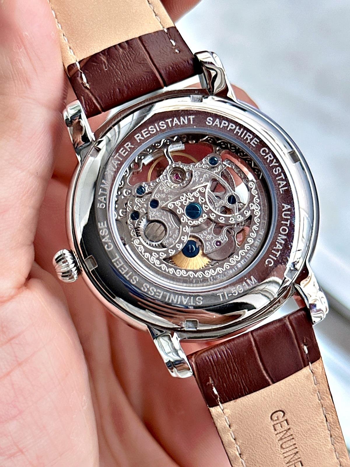 TI-591F TIGER OTOMATİK ÇELİK ERKEK SAATİ