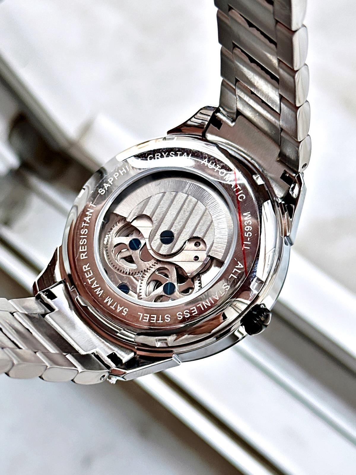TI-593F TIGER OTOMATİK ÇELİK ERKEK SAATİ