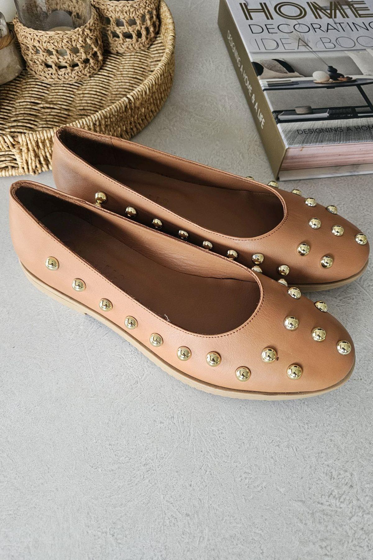 06T 104 Topukla Kadın Loafer Deri Babet