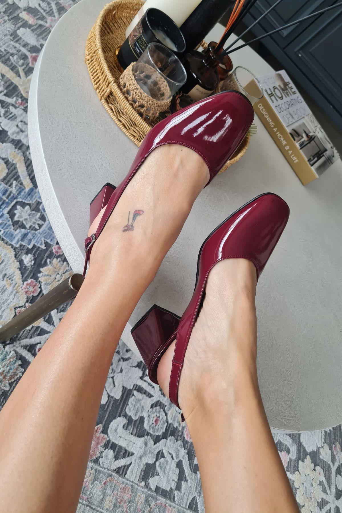 10 049 Topukla Kadın 6 cm Topuklu Loafer Günlük Ayakkabı