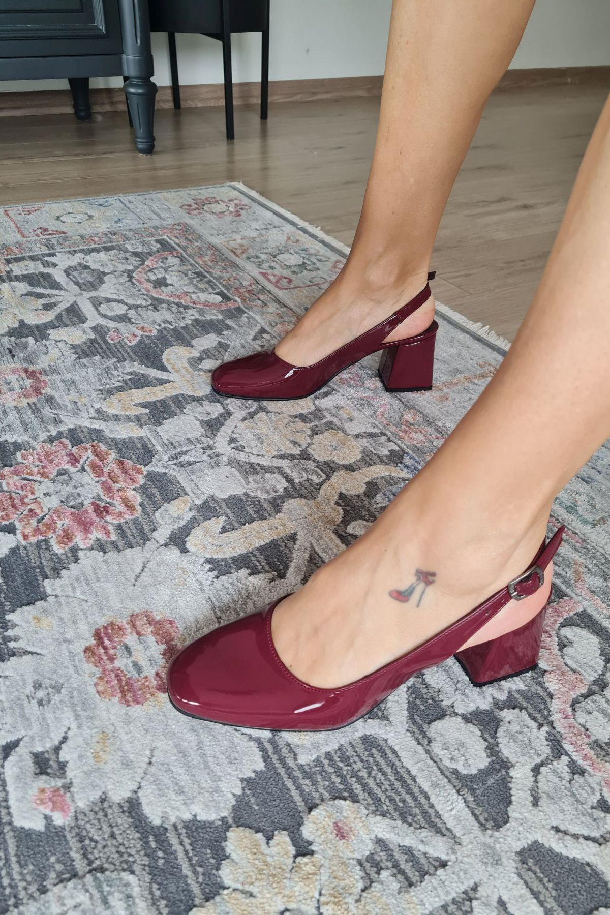 10 049 Topukla Kadın 6 cm Topuklu Loafer Günlük Ayakkabı