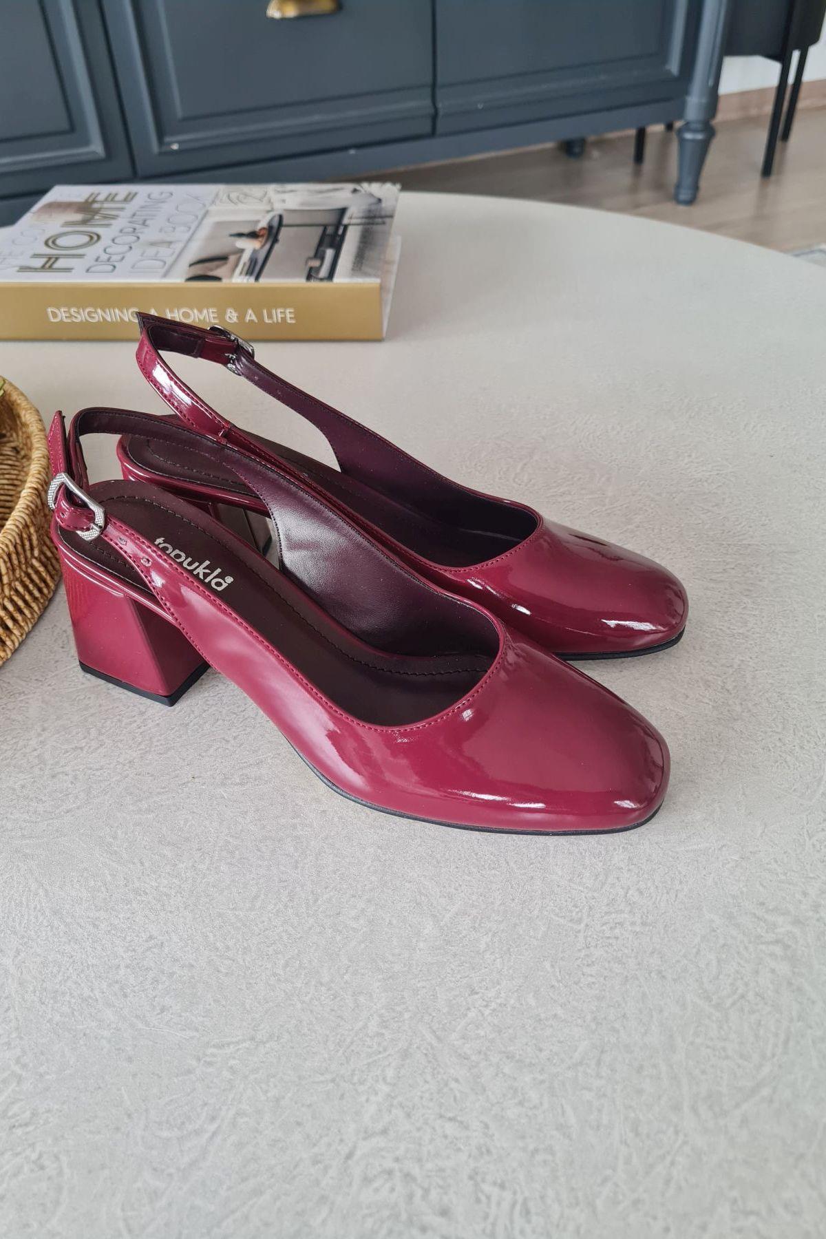 10 049 Topukla Kadın 6 cm Topuklu Loafer Günlük Ayakkabı