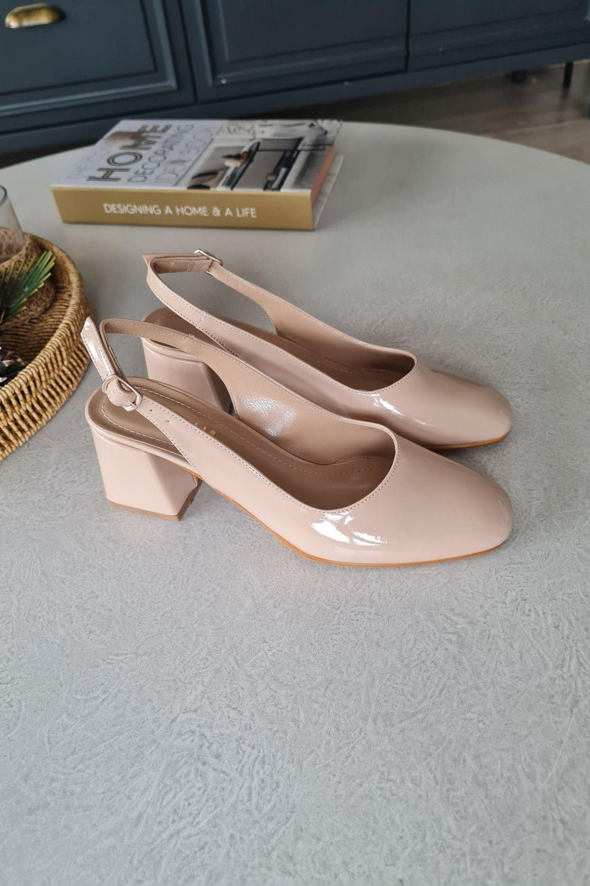 10 049 Topukla Kadın 6 cm Topuklu Loafer Günlük Ayakkabı