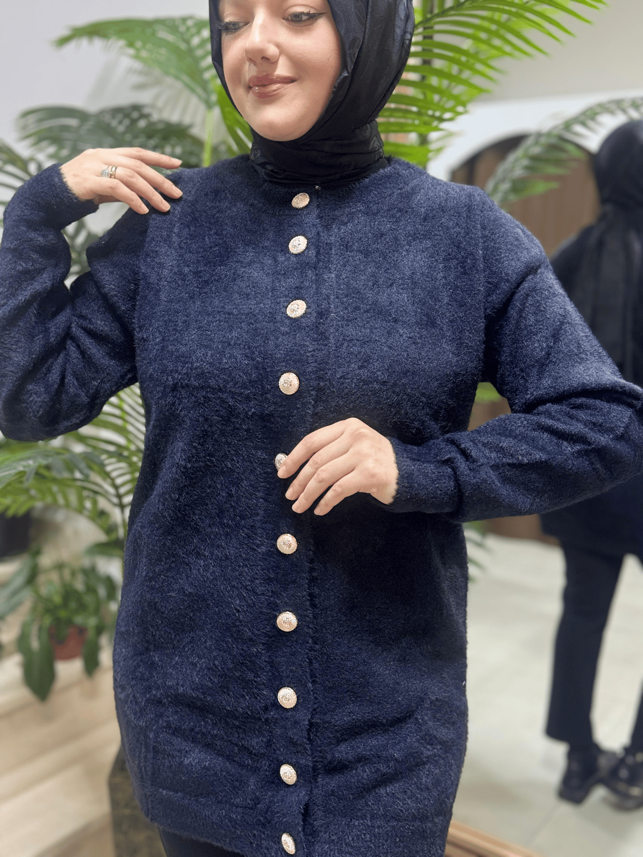 BORDO DÜZ ANGORA HIRKA