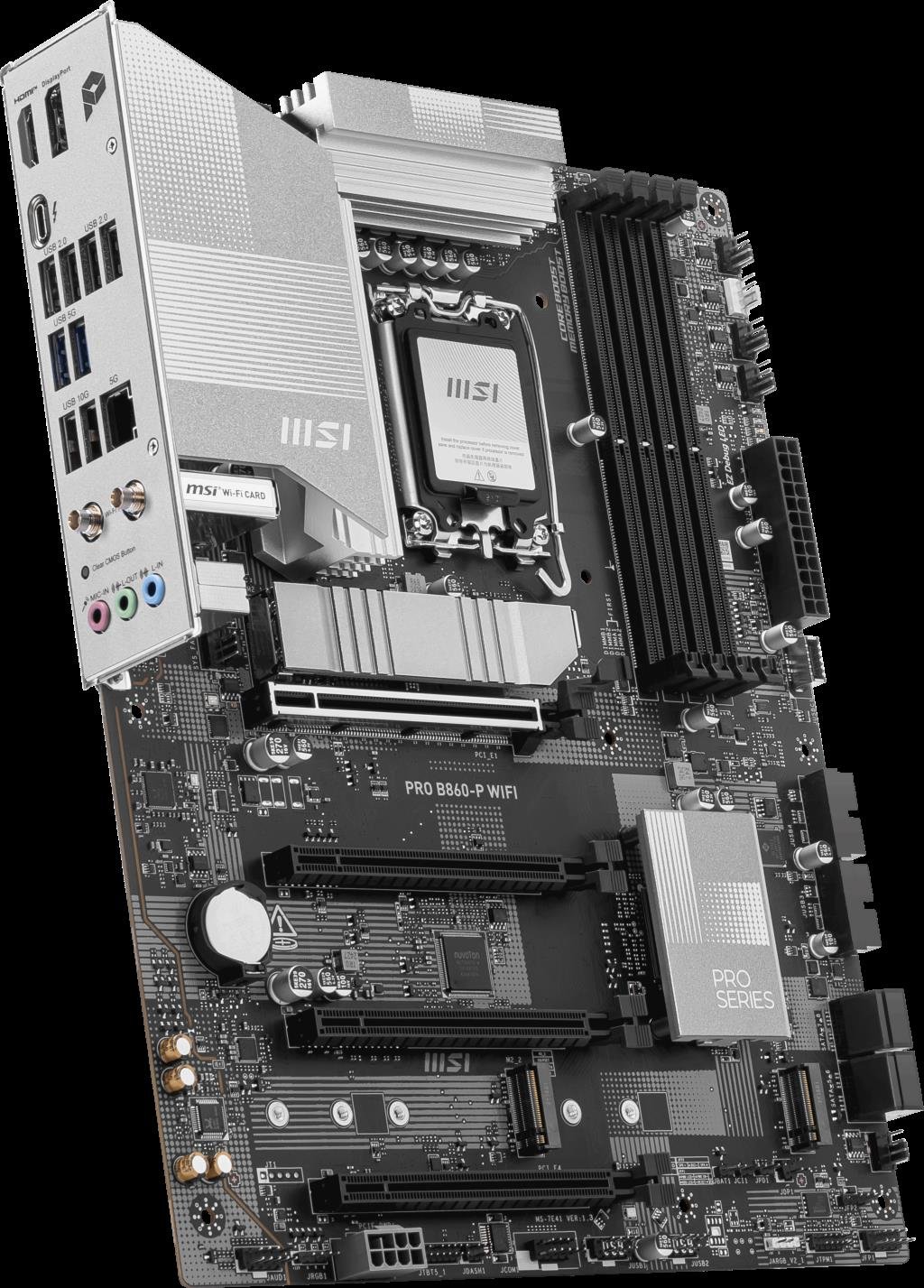 MSI PRO B860-P WIFI SOKET 1851 DDR5 8600MHZ(OC) 3xM.2 1x TB4 HDMI DISPLAY 5G LAN WIFI 7 ATX