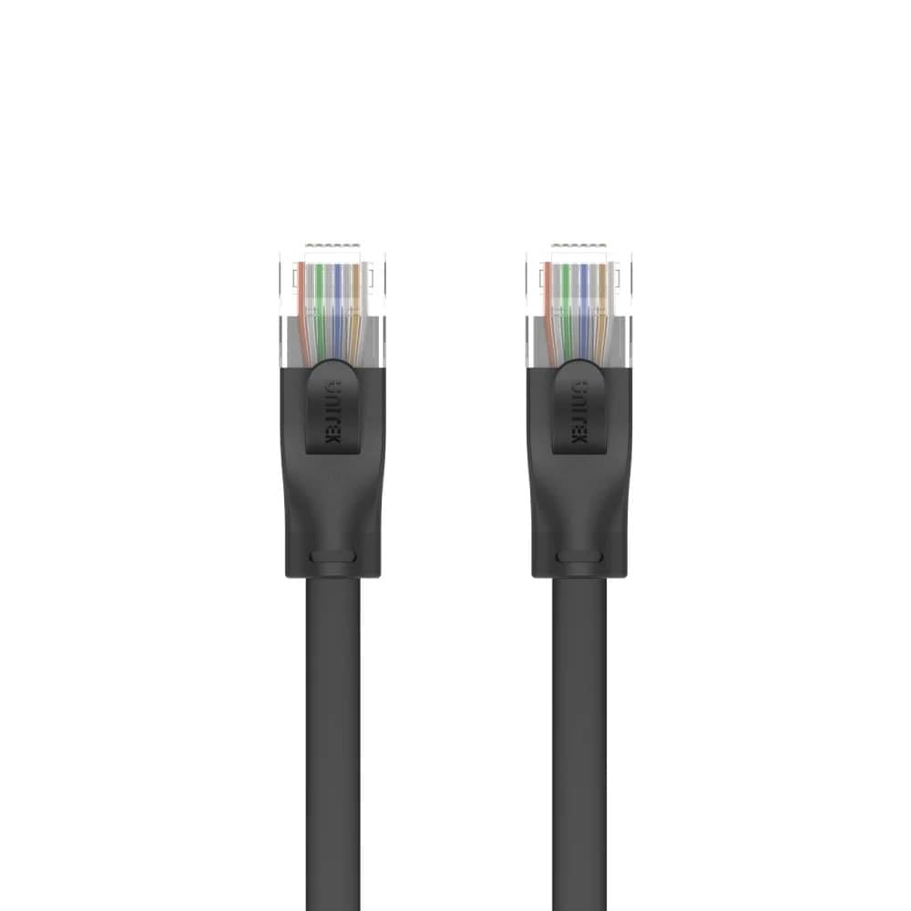 UNITEK CAT6 PATCH KABLO 10MT FLAT 1GBPS, SİYAH (C1813GBK)